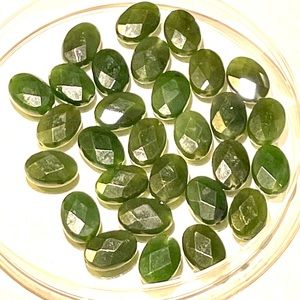 Lot of Faceted Moss Agate Beads